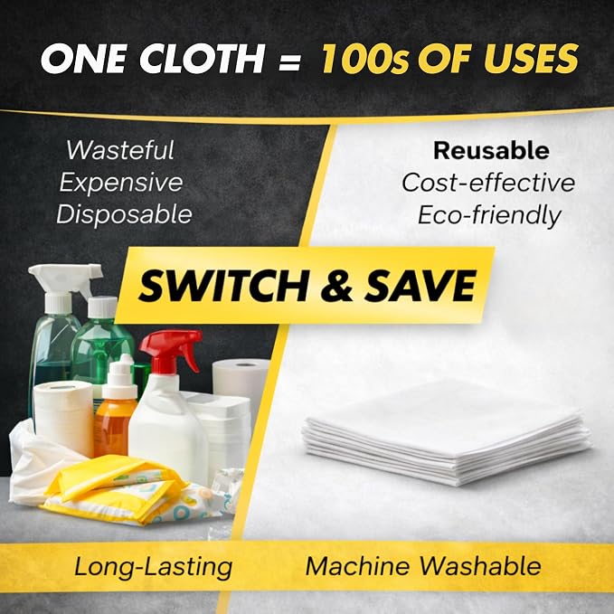 Microfiber Magic Streak Free Cleaning Cloth 10 Pack Clean Any Surface - Image 5