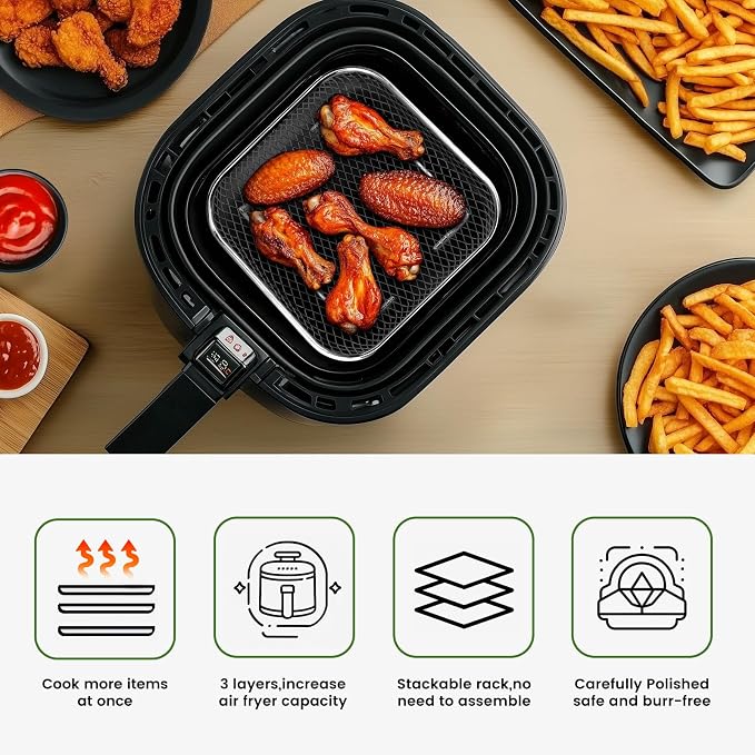 Square Air Fryer Rack Compatible - Image 4