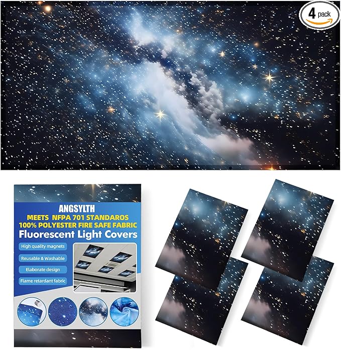 ANGSYLTH 4 Pcs Fluorescent Light Covers by ANGSYLTH