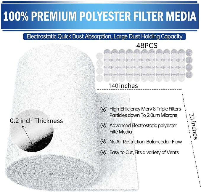 UBeesize Air Vent Filters Kit, No Airflow Restrictions, - Image 2