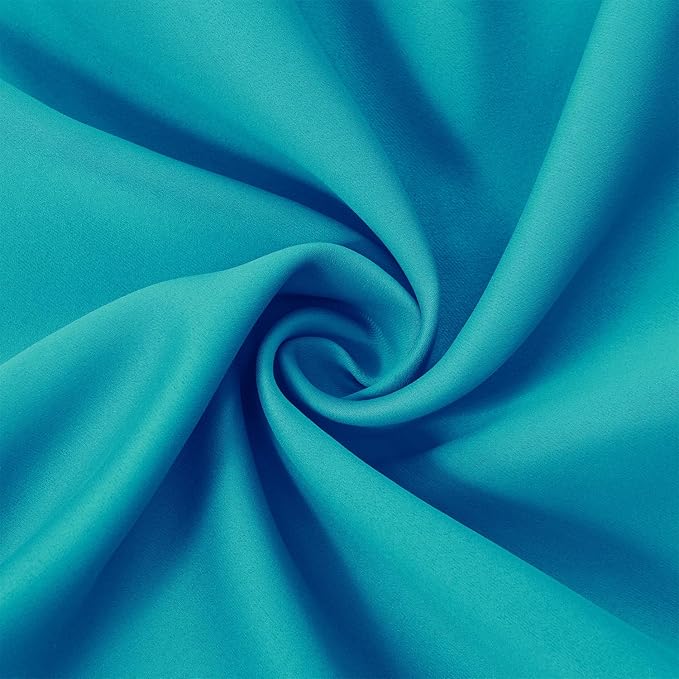 LEMOMO Teal Blackout Curtains/52 x 108 Inch/Set of 2 Panels Room Darkening Thermal Insulated Curtains for Bedroom