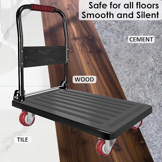 Finnhomy Swivel Casters Wheels Set of 4 Heavy Duty Plate Casters 2 Inch Premium - Image 4