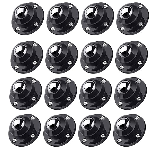 PlusRoc 16 Pack 1 Inch Self Adhesive Caster Wheels by PlusRoc