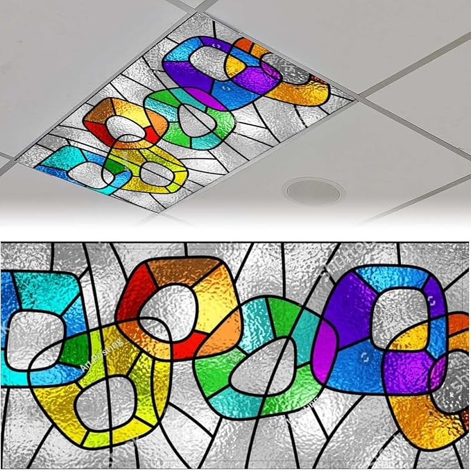 2 Pack Stained Glass Fluorescent Light Cover - Image 7