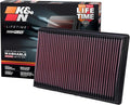 K&N High-Flow Original Lifetime Engine Air Filter: Increase Power: Premium by KNEngineeringInc
