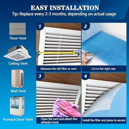 MERV 8 Air Vent Filters, Electrostatic Triple Vent Filter - Image 6