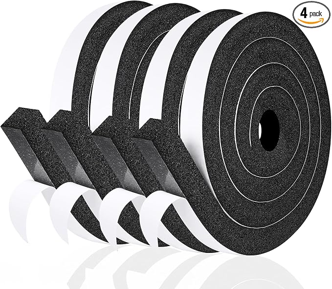 fowong Air Conditioner Window Seal 1 Inch X 1 Inch, Thick AC Weather Stripping by fowong