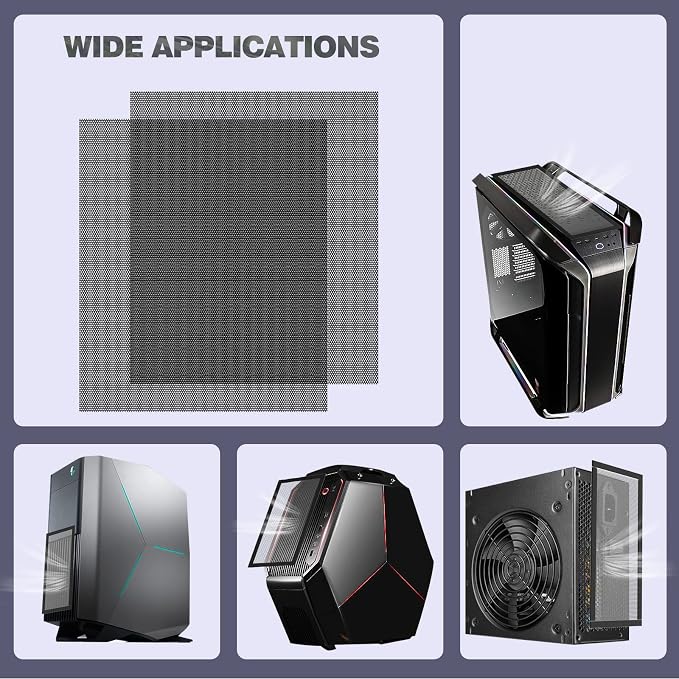 MoKo 400x300mm DIY PC Case Dust Mesh Filter, PVC Dustproof Magnetic Dust Filter - Image 7