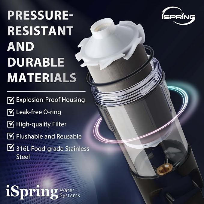 iSpring WSP100ARJ-BP, NSF Certified, Whole House Spin-Down Sediment Water Filter - Image 9