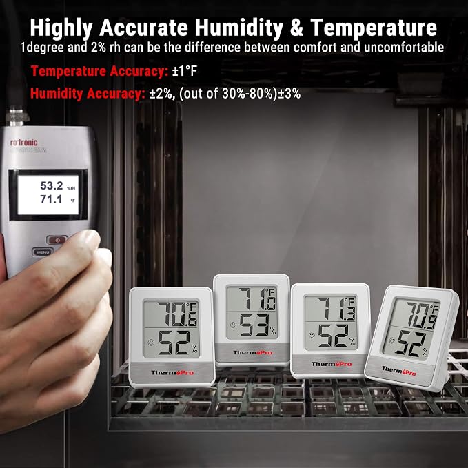 TempPro TP49 Digital Hygrometer Indoor Thermometer Humidity Meter Room - Image 7