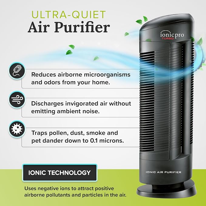 Ionic Pro Turbo Ionic Air Purifier Tower - Image 3