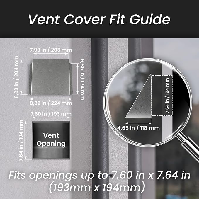 Repa Market 8 x 8 Inch Galvanized Steel Vent Cover - Image 2