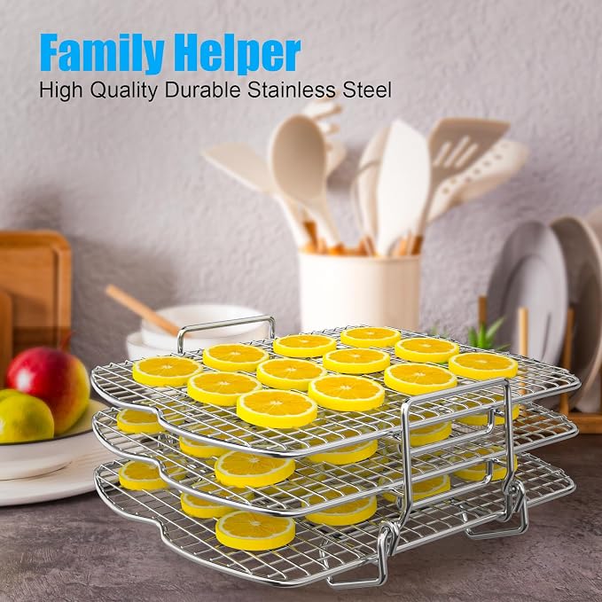 KEESHA Dehydrator Rack for Ninja Foodi AG300 Grill, 3 Stackable Layers - Image 4