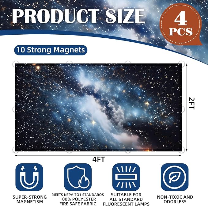 ANGSYLTH 4 Pcs Fluorescent Light Covers - Image 2
