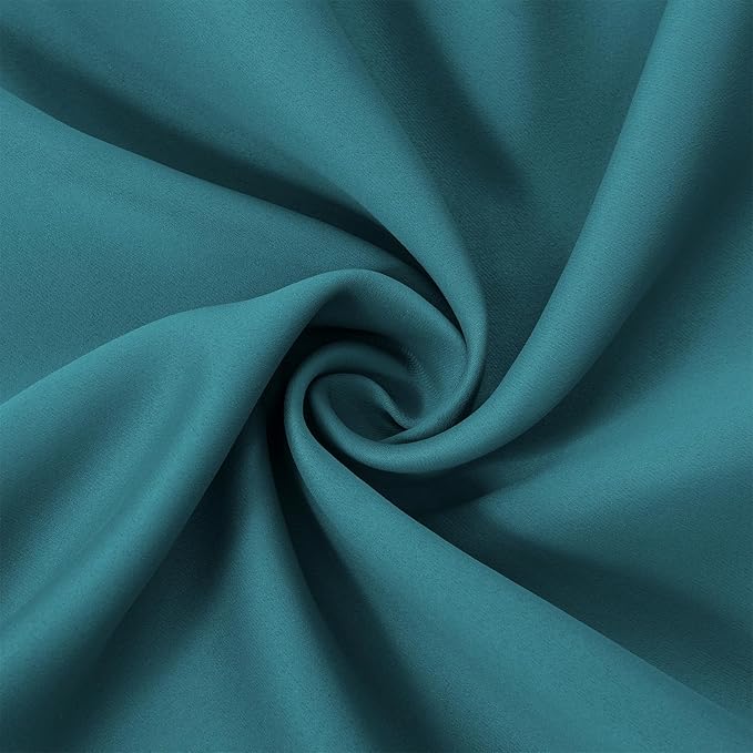 LEMOMO Sea Teal Thermal Blackout Curtains/42 x 63 Inch/Set of 2 Panels Room Darkening Curtains for Bedroom