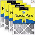 Nordic Pure 14x20x1 Furnace Air Filters MERV 10 Pleated Plus Carbon 4 Pack by NordicPure