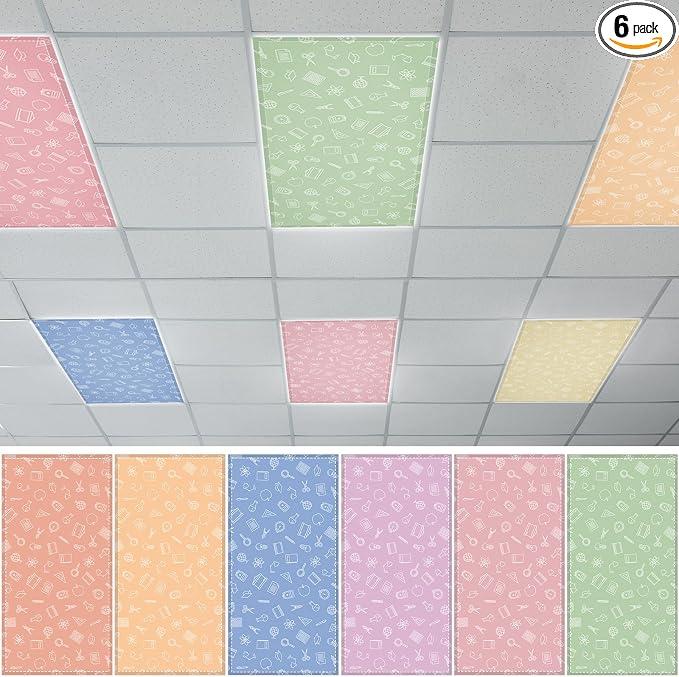 Wiooffen 6 Pcs Fluorescent Light Cover by Wiooffen