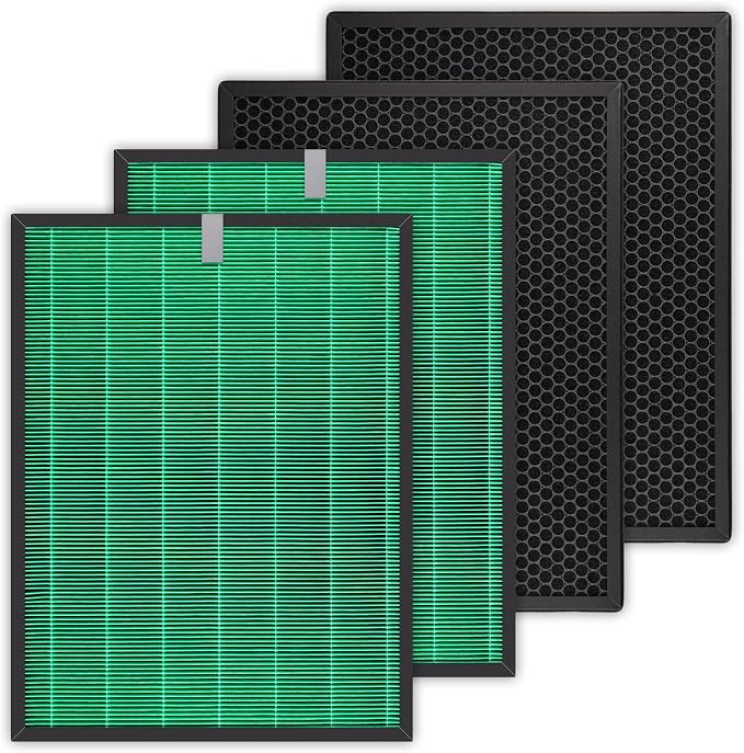 4 Pack 230/240 Replacement Filter Set by BRUVISH