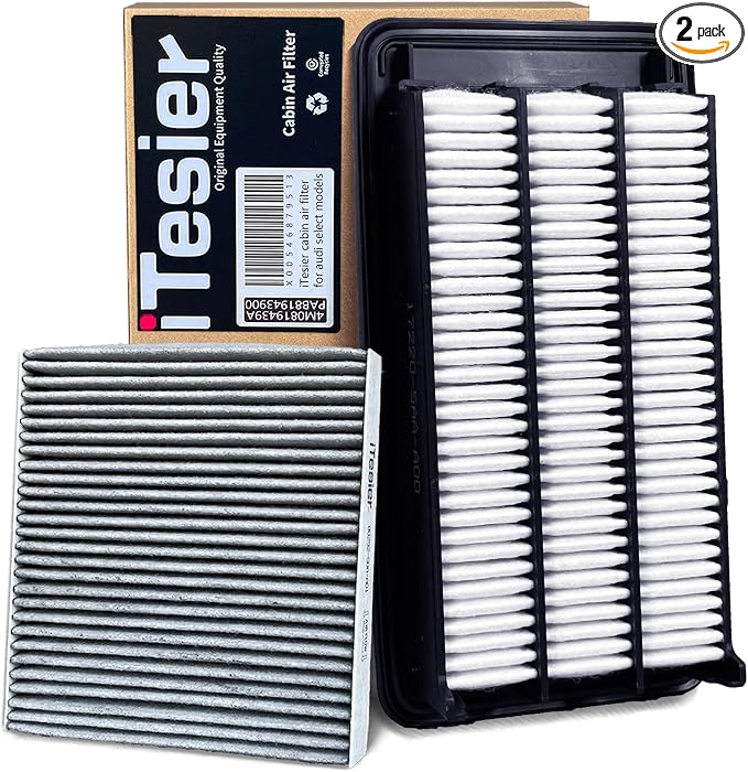 Engine & Cabin Air Filter Kit for CRV 1.5L Gas, Civic 1.5L Gas, Replaces by ITESIER
