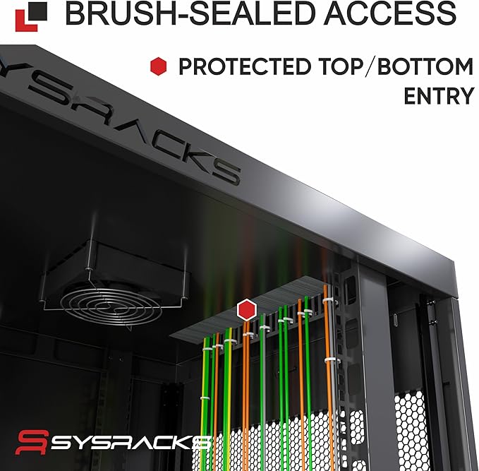 Sysracks 27U Wall Mount Server Rack Cabinet, 19” Locking Network Rack, 24” Deep - Image 6
