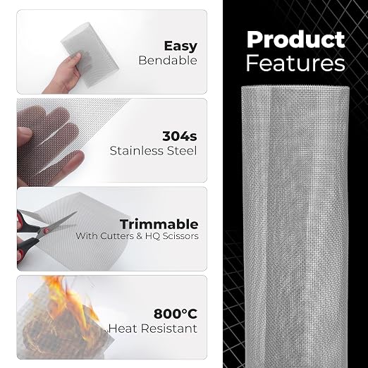 Stainless Steel Wire Mesh 10-Pack 12×8 Inches – Durable, Windows etc. - Image 3