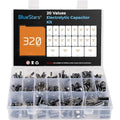 BlueStars 20-Value 320pcs Aluminum Electrolytic Capacitor Assortment Box Kit by BlueStars