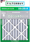 Filterbuy 20x25x4 Air Filter MERV 8 Essential Dust & Allergy Defense, by Filterbuy