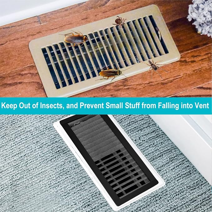 Magnetic Vent Covers for Home Floor 4Pack, Upgrated 4x10 Inch Strong Magnet PVC - Image 6