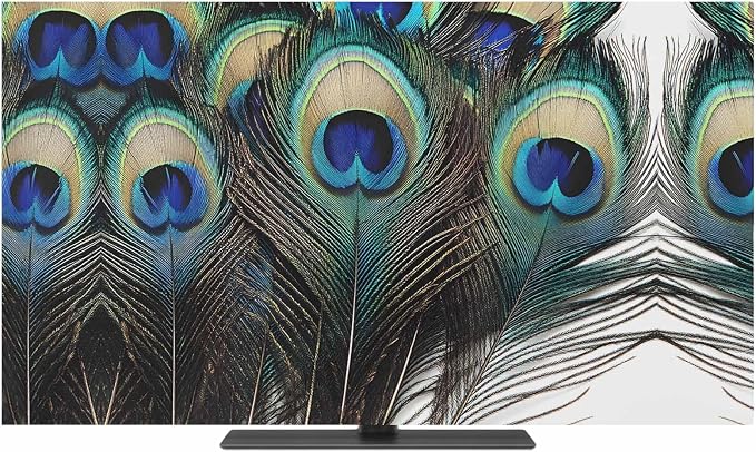 Beautiful Peacock Feathers Indoor TV Cover, Elastic TV Screen Protector Blue by Unknown