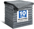 TEAWOO 10 PCS Grey Microfiber Cleaning Cloths, Highly Absorbent Microfiber by TEAWOO