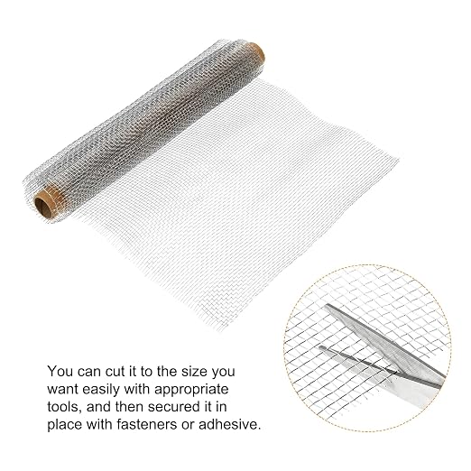 PATIKIL 304 Stainless Steel Wire Mesh Screen, 8 Mesh Woven Air Vent Filter Mesh - Image 3