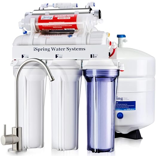 iSpring RCC7AK-UVBN, NSF Certified, 7-Stage Under Sink Reverse Osmosis Water by iSpring