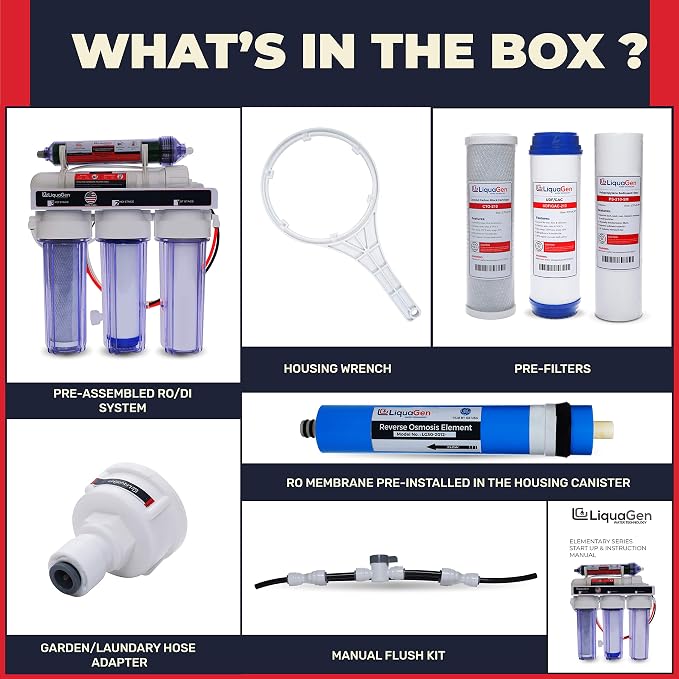 LiquaGen- 5 Stage Reverse Osmosis & Deionization | Aquarium Reef Water Filter - Image 2