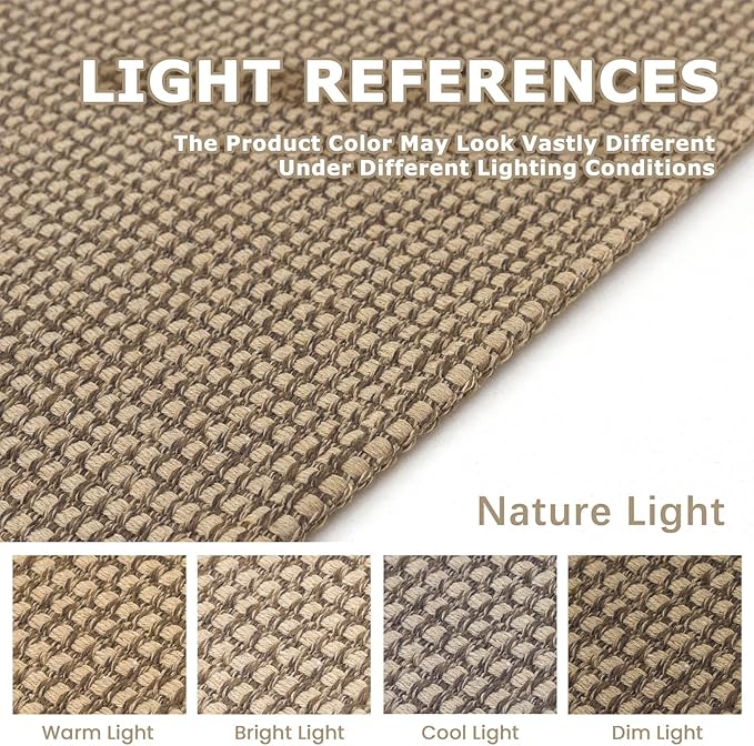 KOZYFLY Long Runners for Hallways 2.6x12 ft Washable Kitchen Runner Non Slip Rubber Backed Hallway Rugs Cotton Entryway Runner Rug Floor Carpet for Indoor Hall, Backdoor, Kitchen, Tan/Orange/Brown