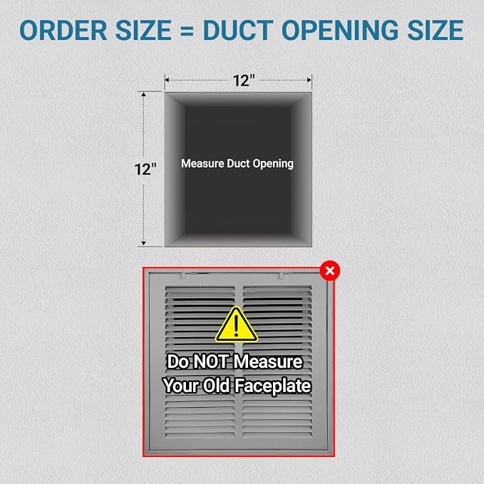 12 x 12 Inch Return Air Filter Grille - Image 2