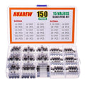 15 Values 150 Pcs Fast Blow Glass Fuses 250V Volt 5x20 mm 0.5 1 2 3 5 10 A 6x30 by HUAREW