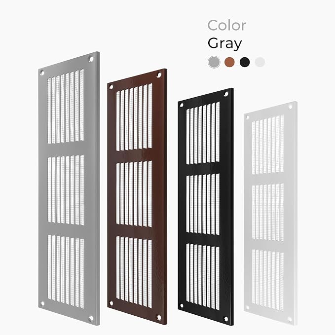 HVAC OV 12" x 4" Inch Gray Metal Vent Cover – Ceiling Vents Covers - Image 6
