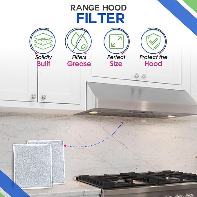 Bagean Stove Hood Vent Filter 9.87" x 11.62" 97007894 Compatible - Image 2