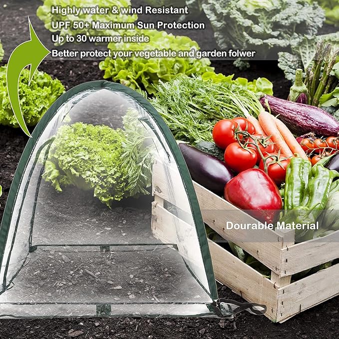 porayhut Pop Up Greenhouse Cover Flower House, Mini Gardening Plant Sunshine - Image 5