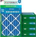 Filterbuy 16x25x4 Air Filter MERV 13 Optimal Smoke & Allergy Defense, by Filterbuy