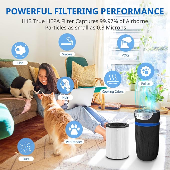 2 Pack AP-T45 AP-T40FL HEPA Replacement Filter Compatible - Image 5