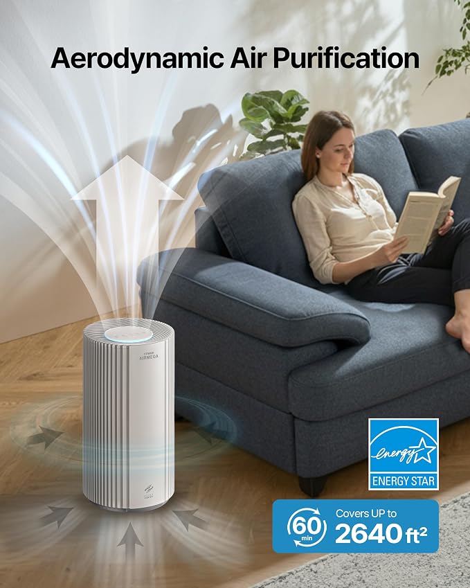 COWAY Air Purifier for Large Room Whole Home Up to 2, 640 ft², HEPA Filter for - Image 3