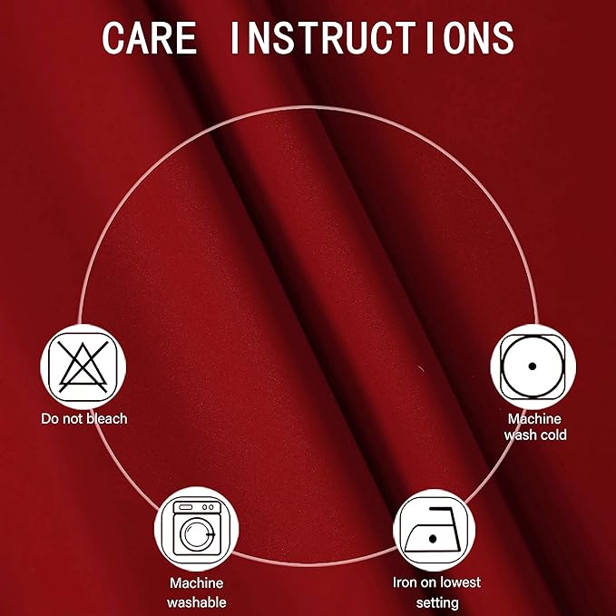 LEMOMO Red Blackout Curtains 42 x 54 Inch Length Set of 2 Panels Grommet Bedroom Curtains for Living Room