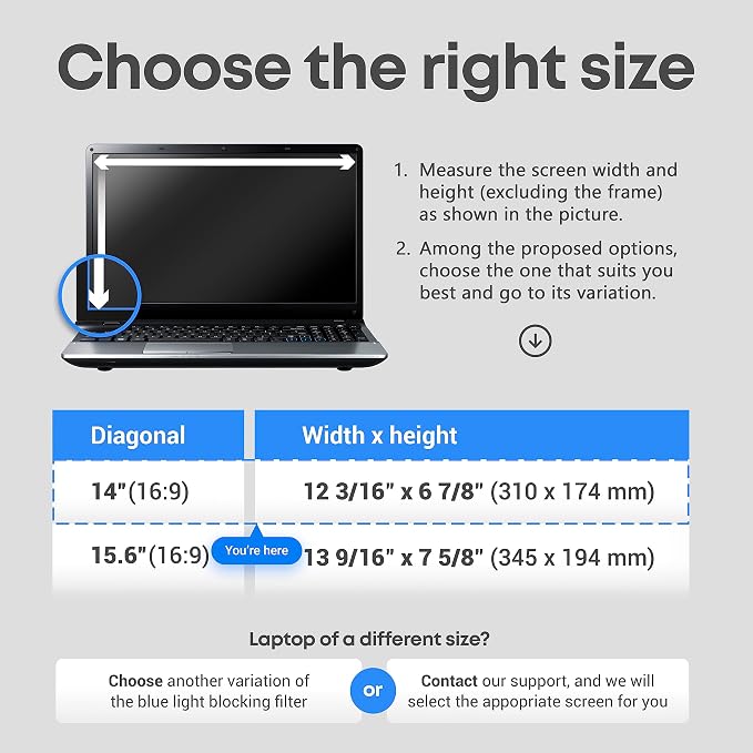 VINTEZ 14 inch Blue Light Blocking Screen Protector Panel - Image 6