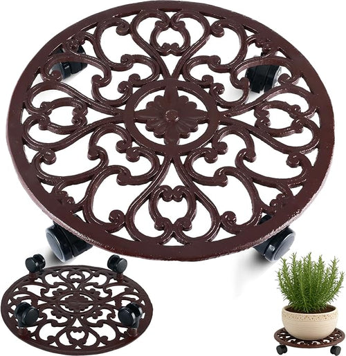1 Packs 14 Inch Rolling Plant Stand by Planterhoma