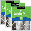 Nordic Pure 16x20x2 Pleated Pleated MERV 13 Plus Carbon Air Filters 3 Pack | by NordicPure