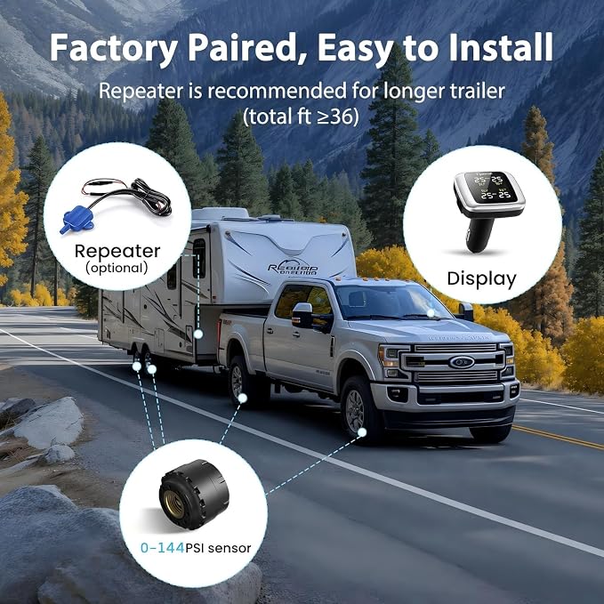 Tymate TM7 Tire Pressure Monitoring System, Wireless TPMS - Image 4