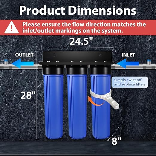 iSpring WGB32B-KDS+AHPF12MNPT16X2 Whole House Water Filtration System, - Image 5