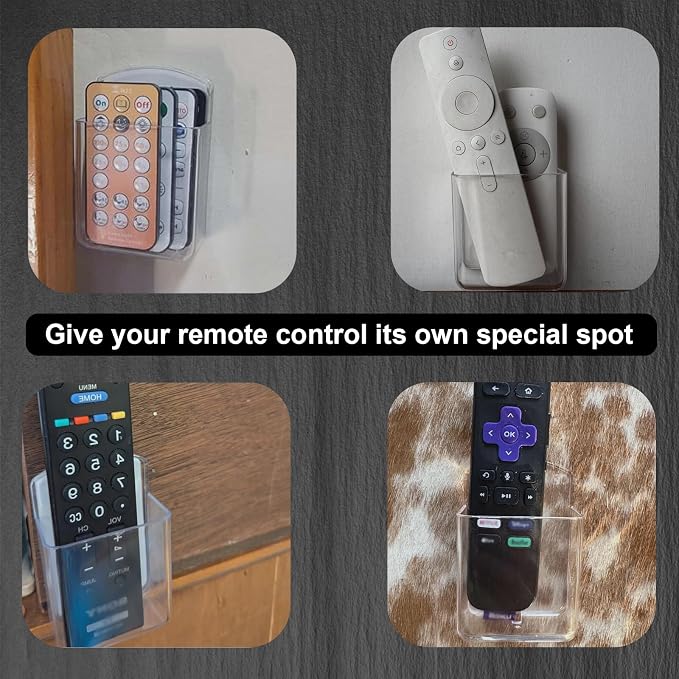 2Pcs Wall Remote Control Holder, Adhesive Remote Control Holder - Image 4