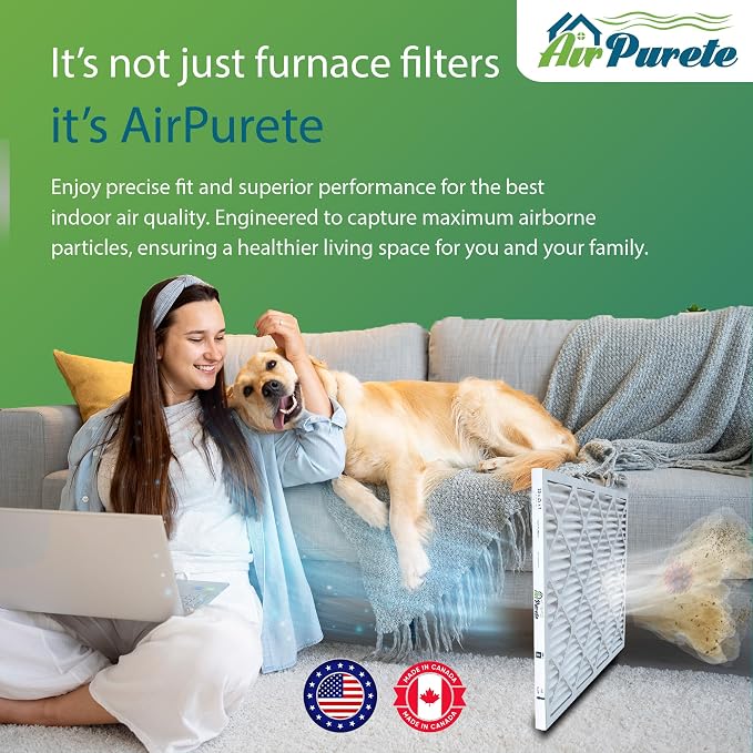 AirPurete 20x25x1 HVAC Furnace Air Filters | Actual Size: 19-1/2" x 24-1/2" x - Image 5